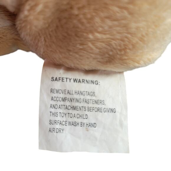 Plush Bear by Paris Presents 8" Tan Stuffed Animal Toy Red Bow Striped Mittens - Picture 7 of 7